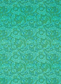 Morris & Co Carta da parati Bachelors Button - Olive/ Turquoise