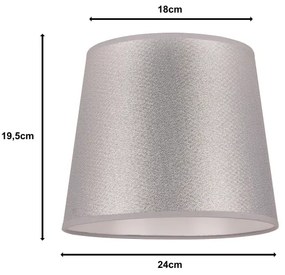 Duolla - Paralume per lampada da tavolo CLASSIC M E27 diametro 24 cm argento