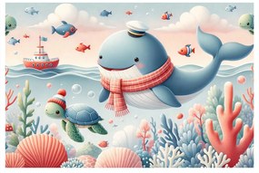 Quadro su tela – Capitano balena e tartaruga
