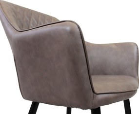 SANDY - poltrona imbottita per sala da pranzo in ecopelle