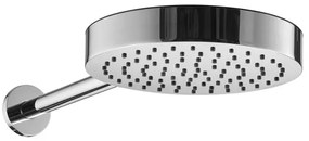 Soffione doccia cromato 25 con spessore 4 cm e braccio in acciaio