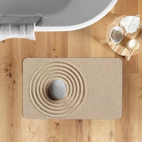 Tappetino per il bagno marrone chiaro 50x120 cm Serena – douceur d'intérieur