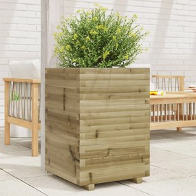 Fioriera Da Giardino 50x50x72 Cm İn Legno Di Pino Impregnato /