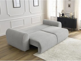 Divano in grigio chiaro allungabile con rivestimento in velluto a coste 257 cm Lucien – Bobochic Paris