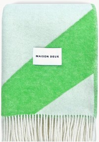 Coperta in lana con motivo a zig-zag Swirl