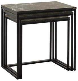 SET 3x Tavolino nero