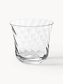 Set di 4 bicchieri in vetro soffiato Swirl