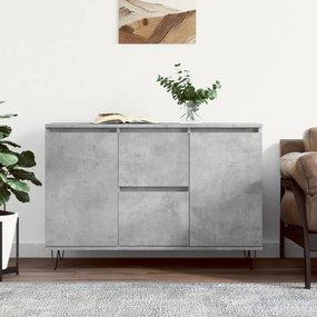 Credenza grigio cemento 104x35x70 cm in legno multistrato