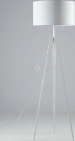 Piantana ibis bianca 1 luce attacco e27 50x160cm in metallo e tessuto