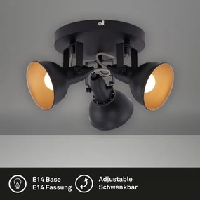 Faretto 3xE14/40W/230V nero