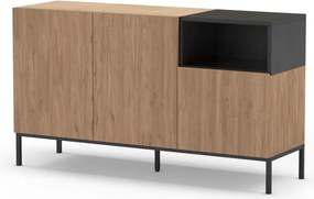Cassettiera color legno naturale 140x80 cm Cailin - Marckeric