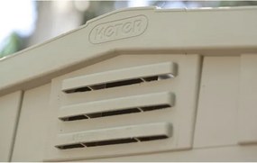 Casetta Da Giardino In Resina 178x195,5x208H Cm Factor 6x6 Beige Keter Con Mensole