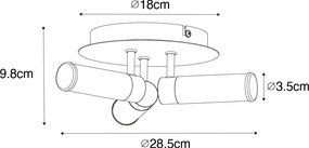Plafoniera moderna per bagno bianca 3 luci IP44 - Bath