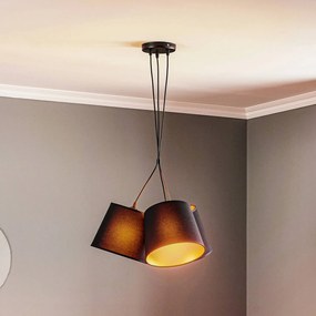 Duolla Lampada a sospensione Twiggy, 3 luci, nero