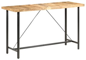 Tavolo Da Bar 180x70x107 Cm İn Legno Ruvido Di Mango /