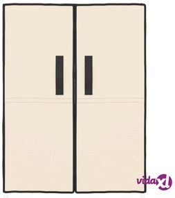 vidaXL Scarpiera Crema 60x28x90 cm Tessuto