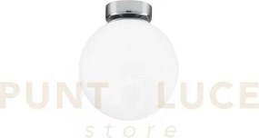 Plafoniera city sfera bianca 1 luce attacco g9 15x15x17cm in vetro ...