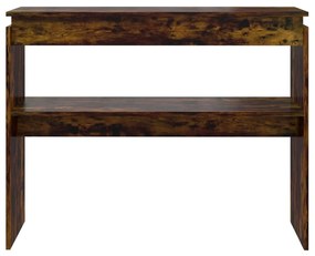 Tavolino Consolle Rovere Fumo 102x30x80 cm in Legno Multistrato