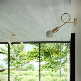 Sollux SL.1437 - Lampadario a plafone LOOP 3xE27/15W/230V oro