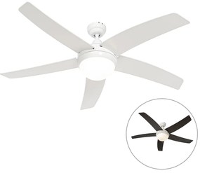 Ventilatore da soffitto intelligente bianco con LED incluso e telecomando - Cool