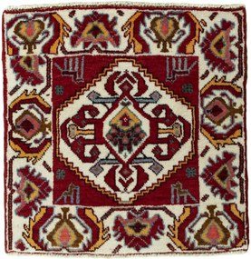 Shiraz Tappeto 60 x 60 Rosso (Iran) Annodato A Mano