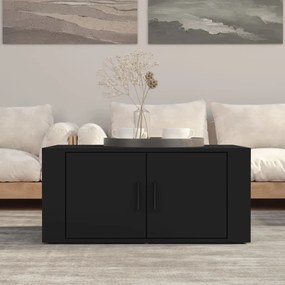 Tavolino da salotto nero 80x50x36 cm in legno multistrato