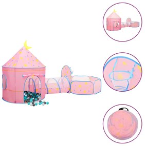 Tenda Da Gioco Per Bambini Rosa Con 250 Palline 301x120x128 Cm /