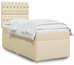 Giroletto A Molle Con Materasso Crema 100x200 Cm İn Tessuto /