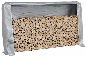 Rastrelliera Per Legna Con Copertura Antipioggia 150x25x150 Cm /