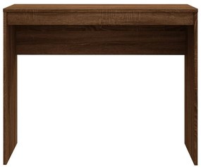 Scrivania rovere marrone 90x40x72 cm in legno multistrato