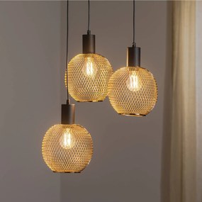 Lucea Lampada a sospensione Seka, tonda, 3 luci