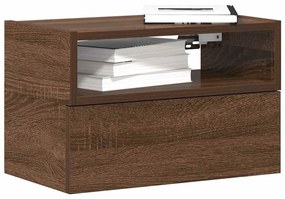 Comodino A Muro Rovere Marrone 45x26x28,5 Cm /