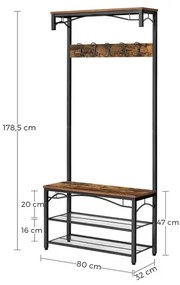 Appendiabiti a piantana NAVOR marrone/nero