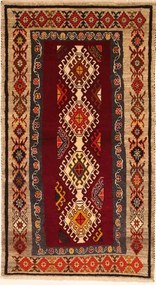 Gabbeh Tappeto 100x180 Rosso (Iran) Annodato A Mano