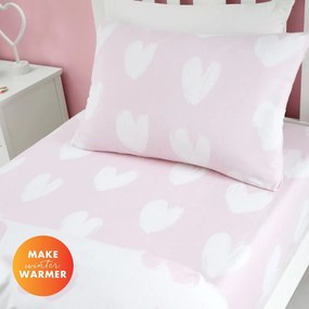 Lenzuolo per culla in flanella 70x140 cm Hearts - Catherine Lansfield