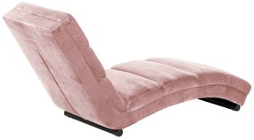 Lettino in velluto rosa Slinky - Actona