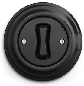 Kliklap - Pulsante retrò con cornice, nero