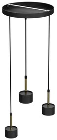 Lampadario su corda ARENA 3xGX53/11W/230V nero/oro