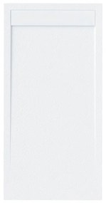 Piatto doccia SANYCCES in resina New York bianco L 120 x L 80 x H 4 cm opaco effetto ardesia
