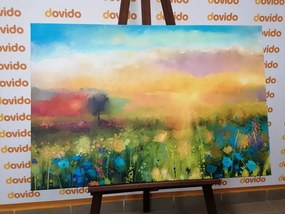 Quadro su tela – Pittura a olio di fiori di campo