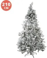 Albero Natale innevato 210 cm con luci led La Thuile