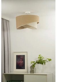 Duolla - Lampadario a plafone YUTE CELLO 1xE27/15W/230V diametro 45 cm marrone/grigio