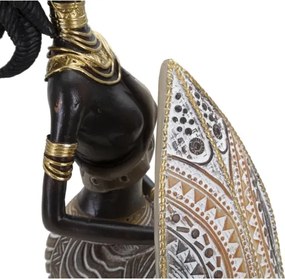 Masai Tribal Con Scudo Cm 13,5X9X24,5