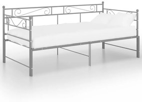 Telaio divano letto estraibile grigio in metallo 90x200 cm