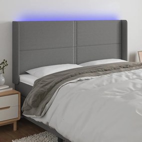 Testiera A Led Grigioscuro 163x16x118/128cm İntessuto /
