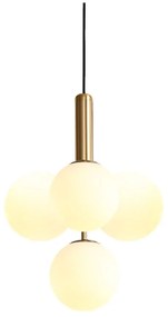 Lampada a sospensione di colore oro, altezza 120 cm Musa - SULION
