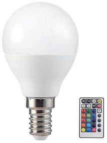 Lampadina LED RGB Dimmerabile P45 E14/4,8W/230V 3000K + telecomando