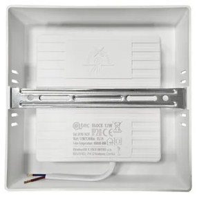 Plafoniera LED BLOCK LED/12W/230V 4000K 16,7x16,7 cm bianco