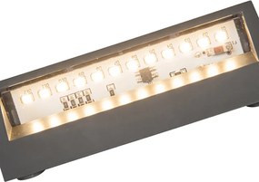 Lampada da parete per esterni moderna grigio scuro con LED IP54 - Sandstone 1