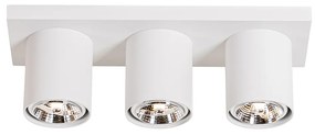 Faretto da soffitto moderno bianco 3 luci - Tubo